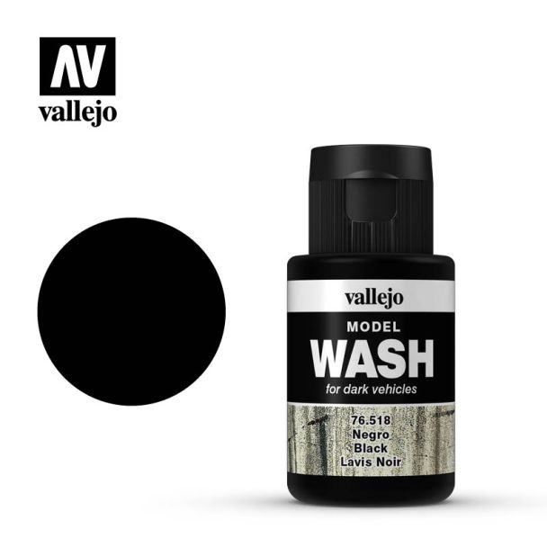 Vallejo Model Wash 35ml - Black - 76.518