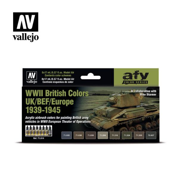 Vallejo Model Air Set - WWII British Colours 1939-1945 - 71.614