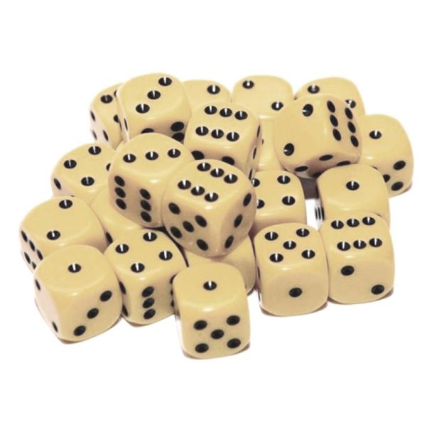 12mm Dice - Pack Of 20 - Ivory